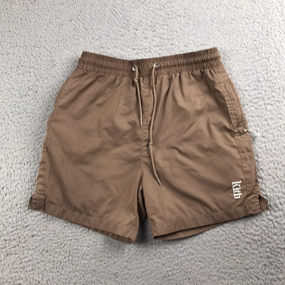 Kith Nylon Active Shorts Mens XS Club Brown 4" Performance